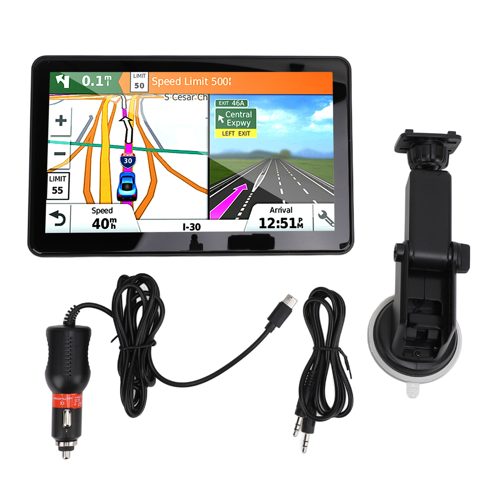 9-zoll-auto-navigationssystem Für Carplay, Kabelloses Android Auto, 2,5d-glas-touchscreen.