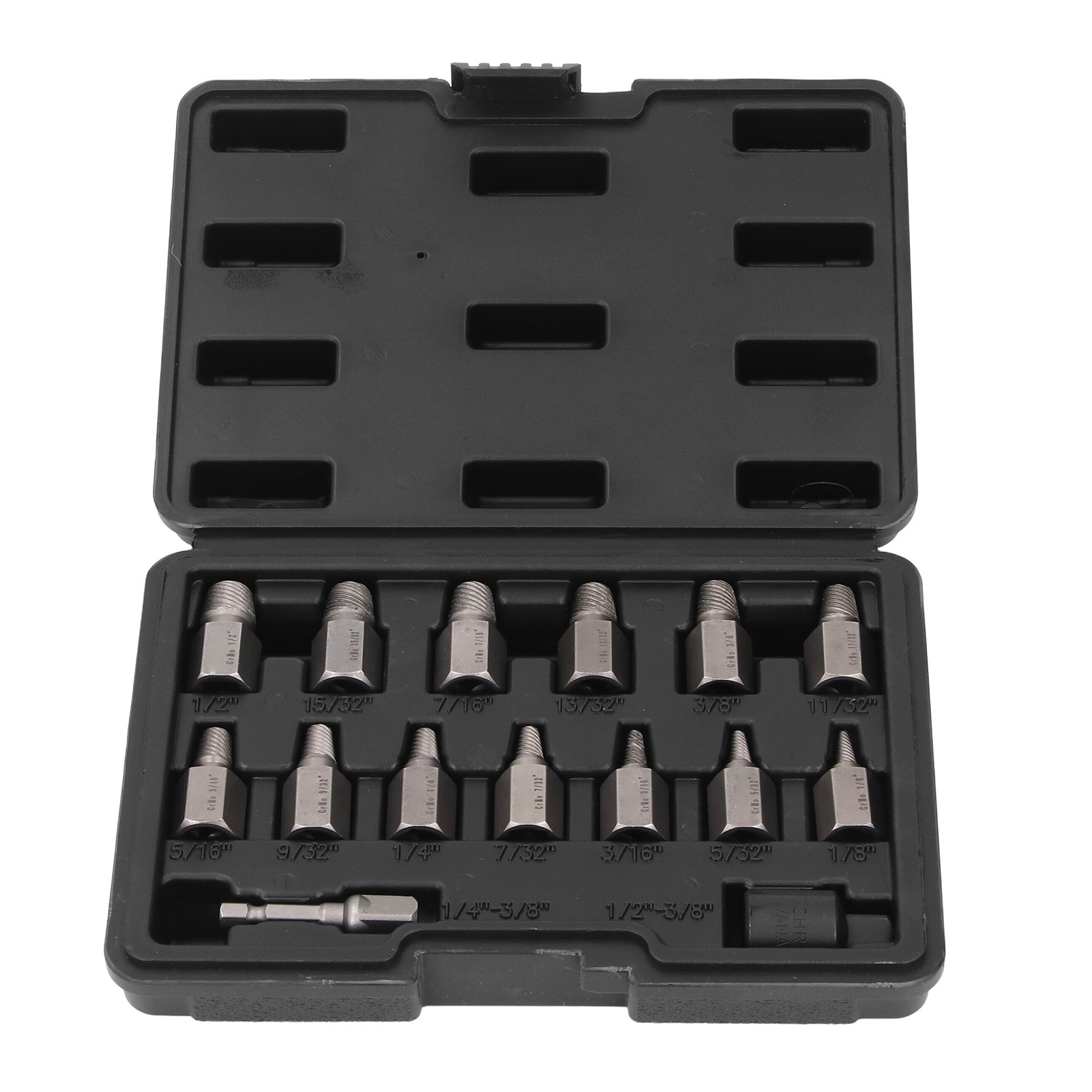 Ausdreher-set Für Beschädigte Schrauben, Aus Hochkohlenstoffhaltigem Stahl, 3/8-zoll-sechskant-ausdreher-set Für Reparatur Und Wartung, 15-teilig.