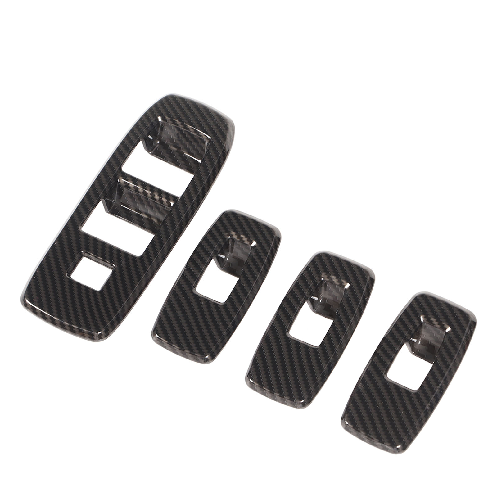 Abs Carbonfaser-effekt Fensterheber-bedienfeld-abdeckung Ersatz-hebeschalter-knopfaufkleber Für Ford Ranger (4 Stück).