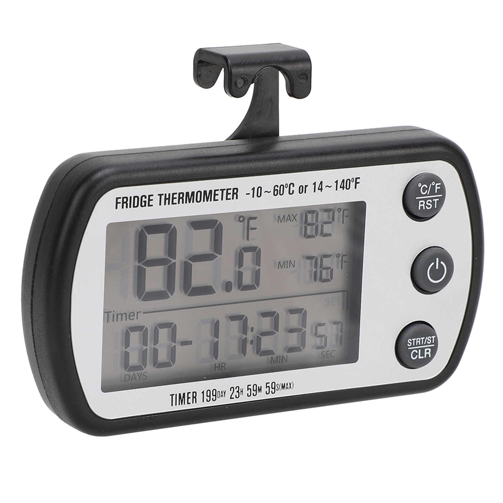 Magnetisches Kühlschrankthermometer, Ipx4 Wasserdicht, Lcd-bildschirm, Tomer