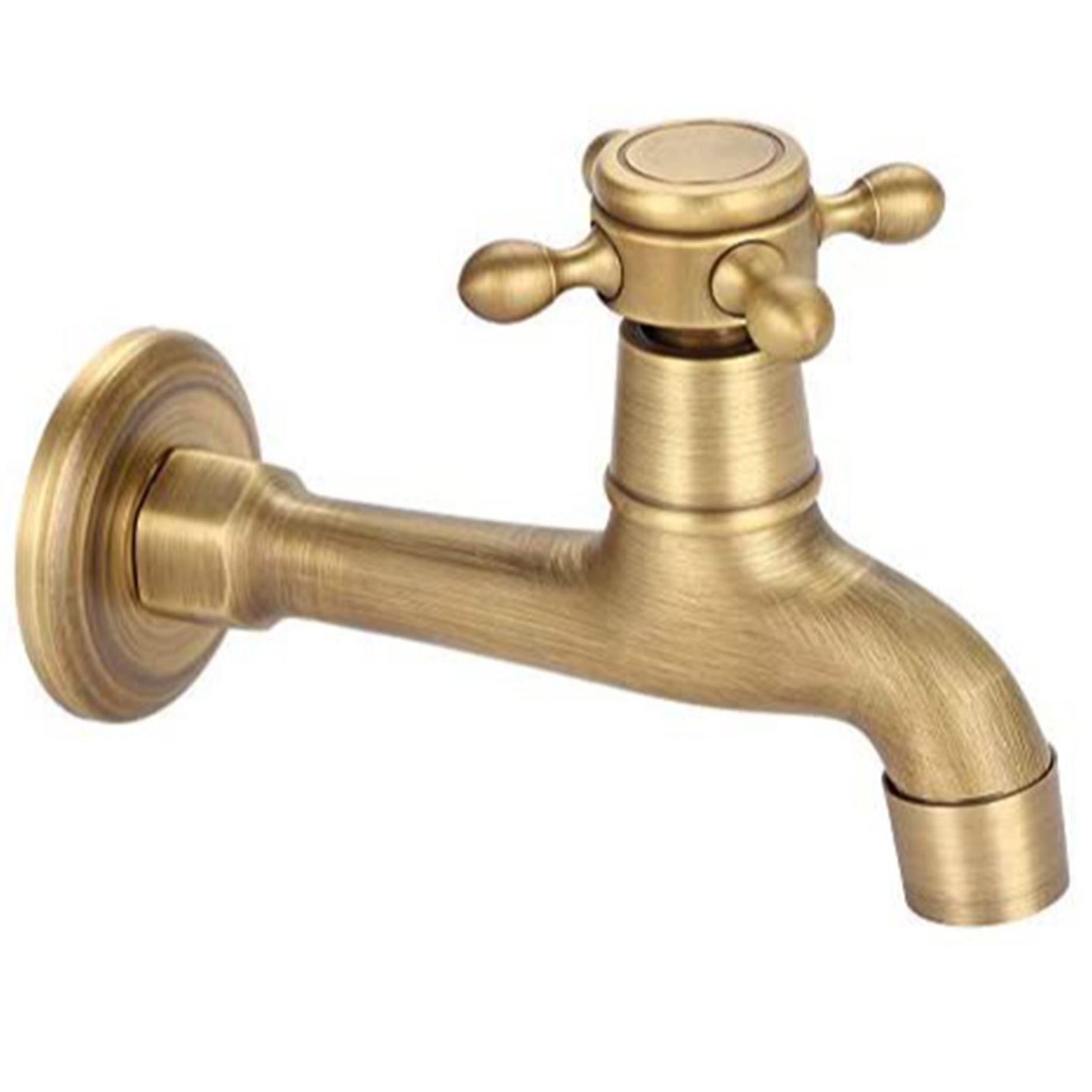 Vintage-stil Längliche Spültischarmatur Aus Bronze Und Kupfer, Einhebel-kaltwassermischer Für Küchenspüle, Bodenwaschanlage Oder Pool.