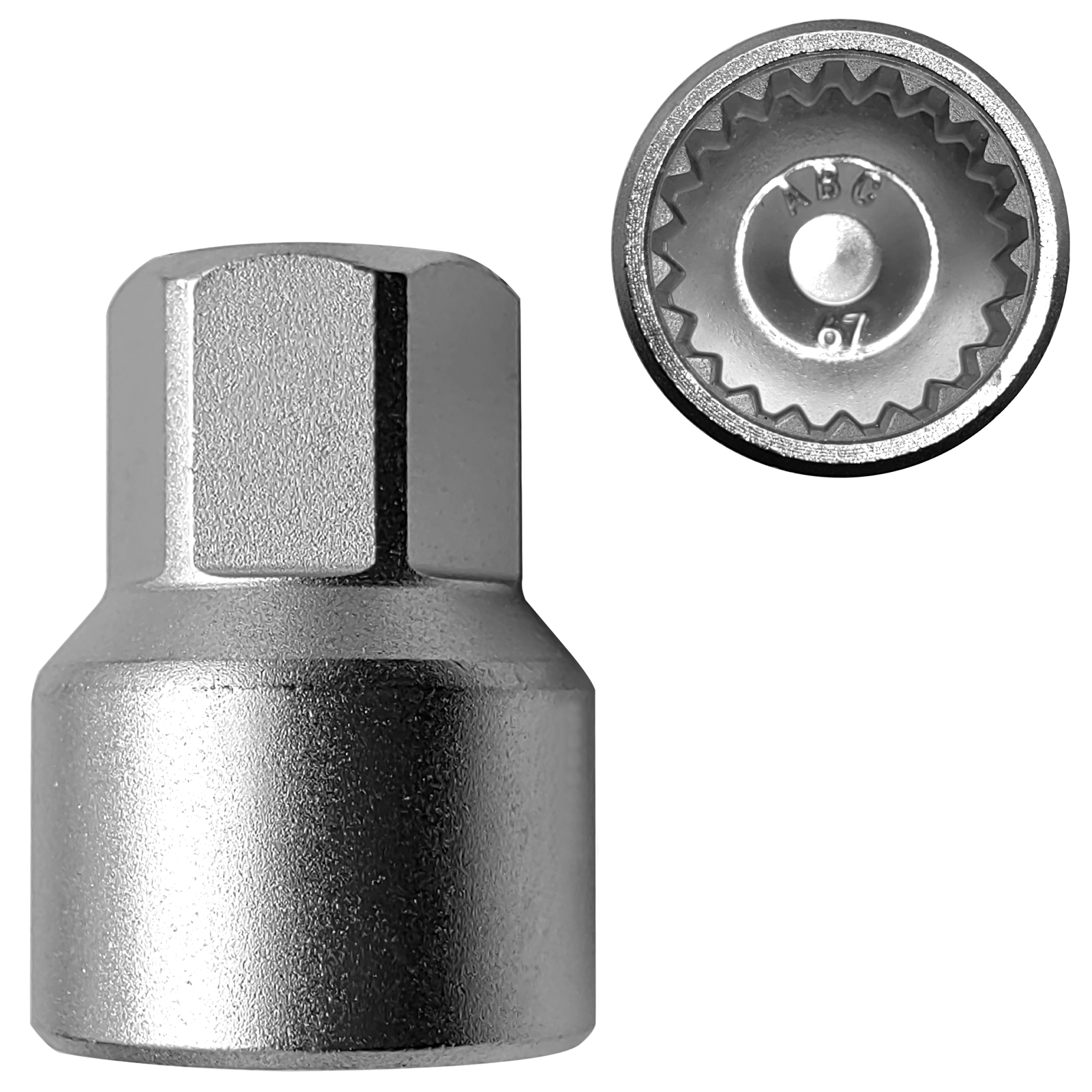 Porsche Radsicherungsmutternschlüssel-ersatz, 67-mm-dünnwand-steckschlüsseladapter, Diebstahlsicherungs-radmuttern-entfernungswerkzeug