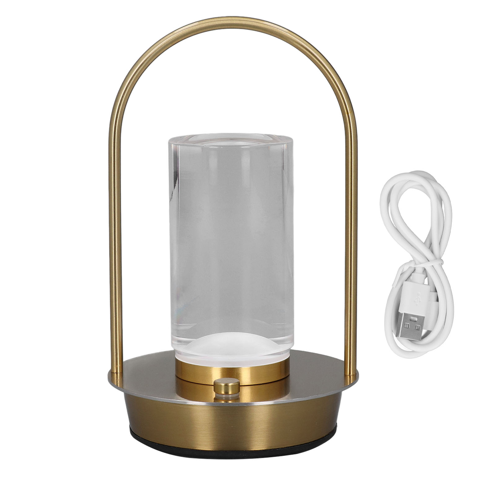 Wiederaufladbare Led-tischleuchte Aus Metall, 3 Farben, Stufenlos Einstellbare Helligkeit, Touch-steuerung, Kabellose Taschenlampe, Ideal Für Schlafzimmer, Esszimmer Und Außenbereiche.
