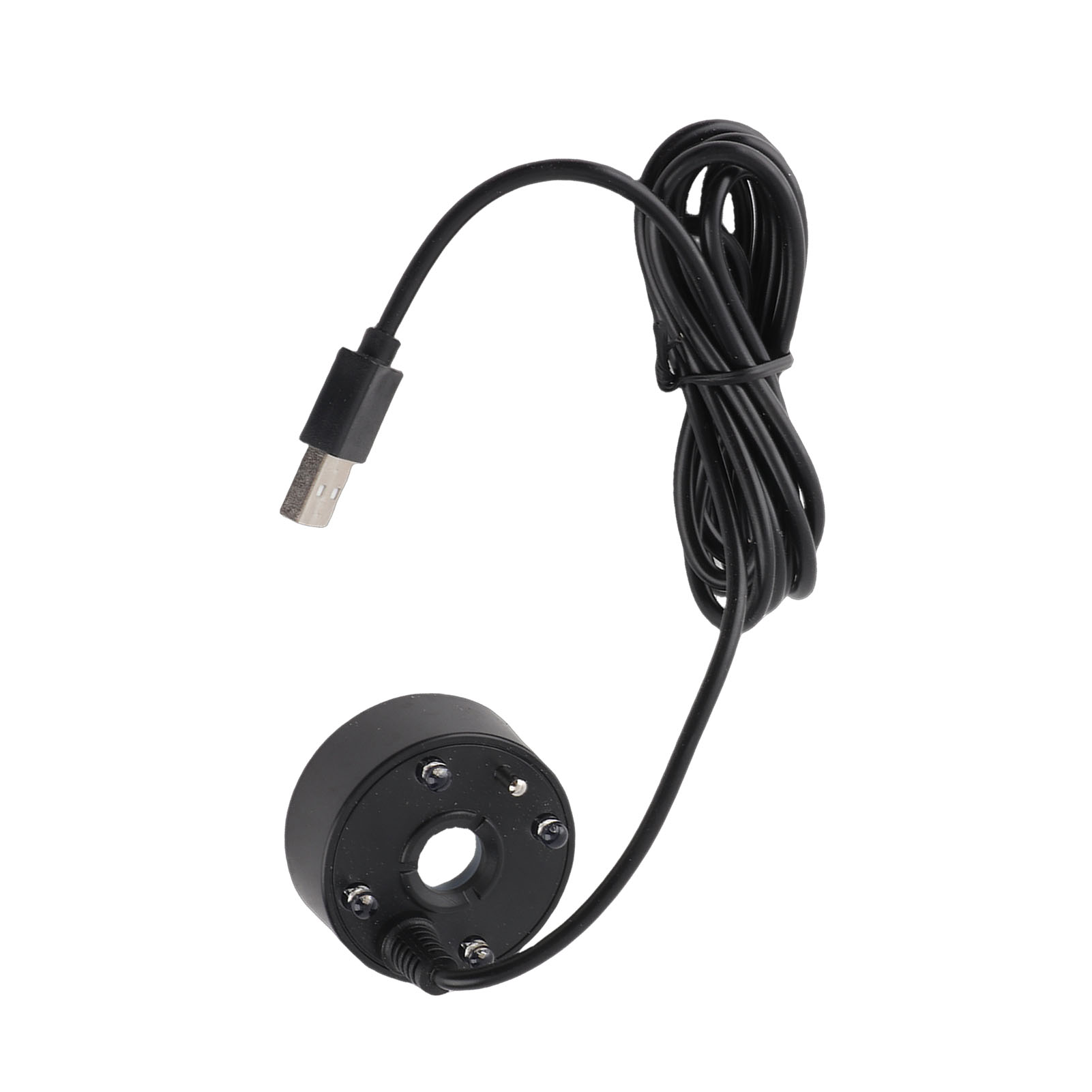 5v Usb Ultraschallvernebler Mit Farbigen Led-leuchten Für Teiche, Steine, Gärten, Aquarien Und Spülbecken, Schwarz.