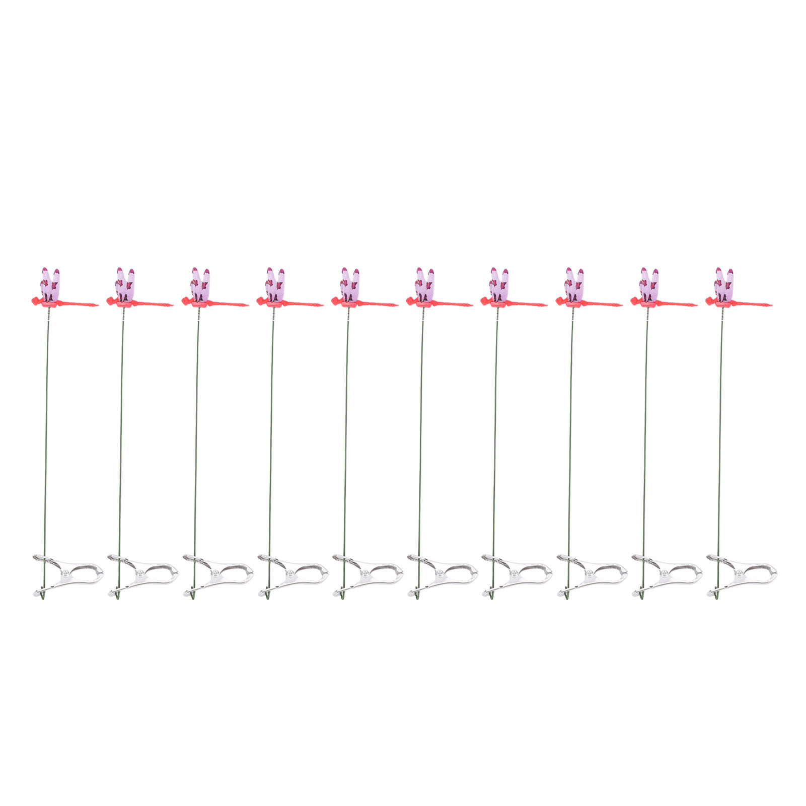 10 Stück Libellenclips, Kolibri-stäbe, Hirschabwehrmittel, Pferdeabwehrmittel, Gartenfliegenfallen, Für Den Innen- Und Außenbereich, Rot.