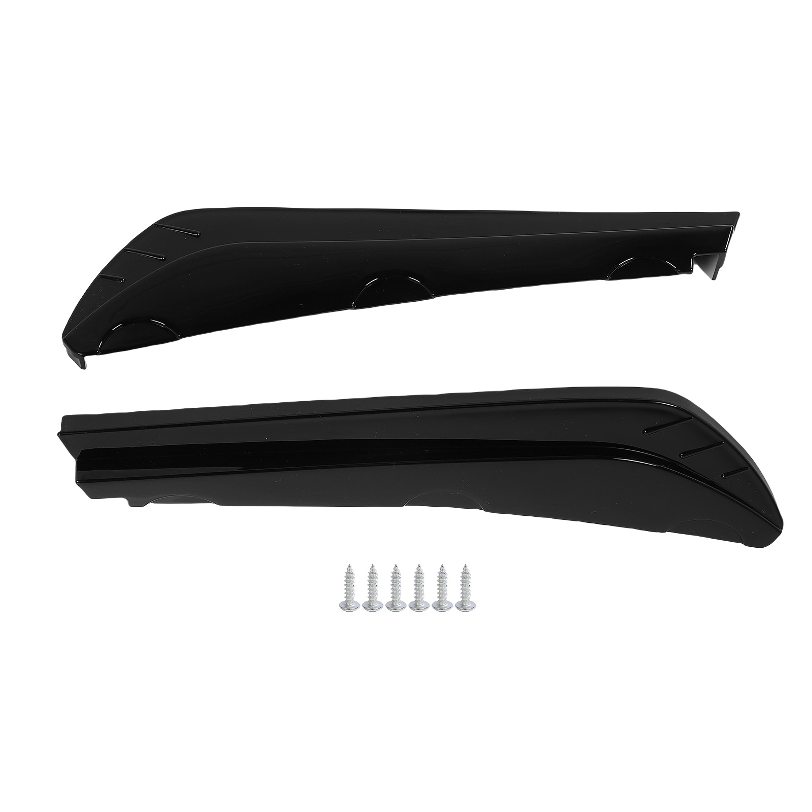 2-teiliger Heckstoßstangen-lippensplitter Canard-schutz Links & Rechts 40 Cm Antikollisionsdiffusor Universal-fahrzeugspoiler Glanzschwarz