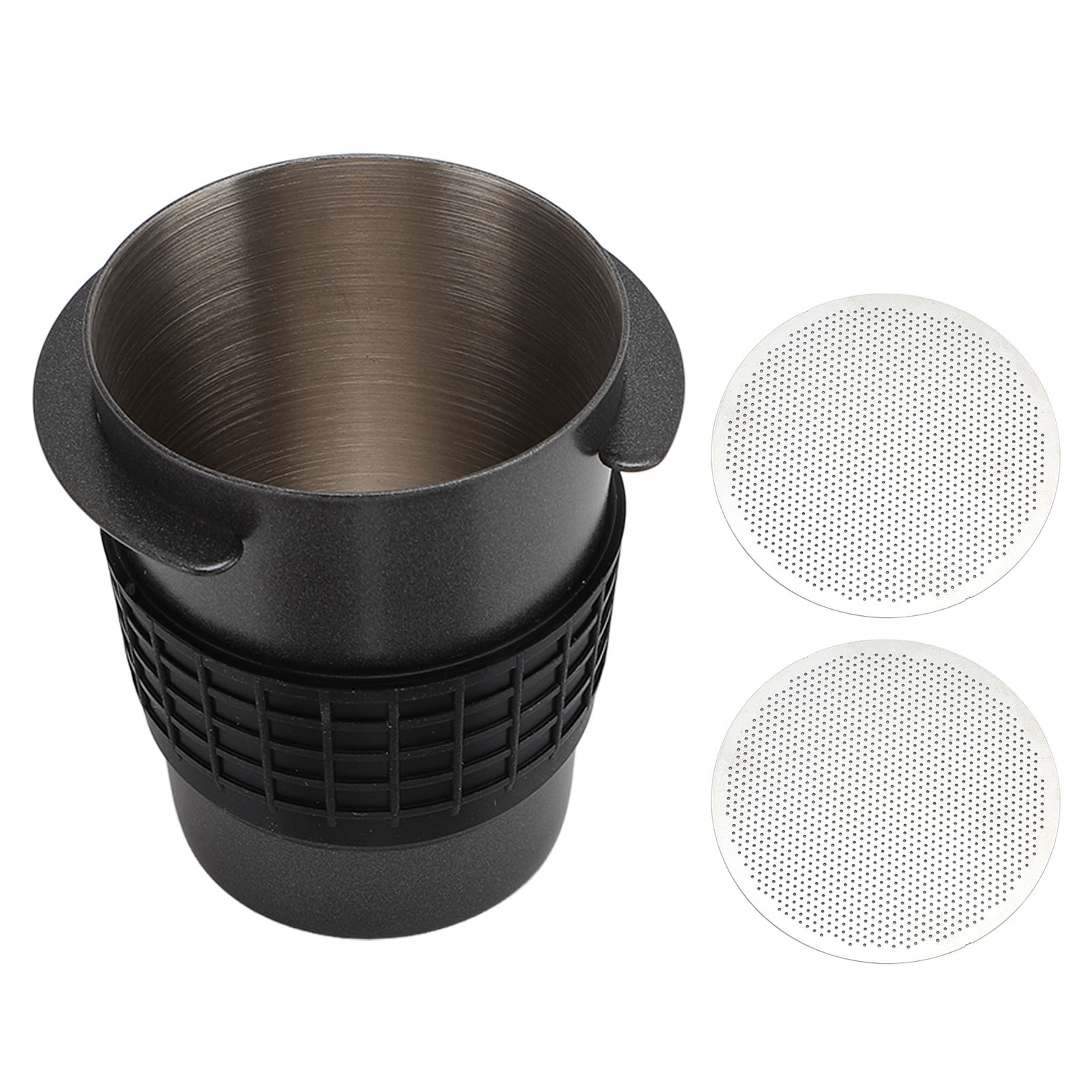 Kaffeesatzbehälter Aus Edelstahl Mit Spülfilter Für Kaffeemaschinen, Schwarz, 58 Mm / 2,28 Zoll