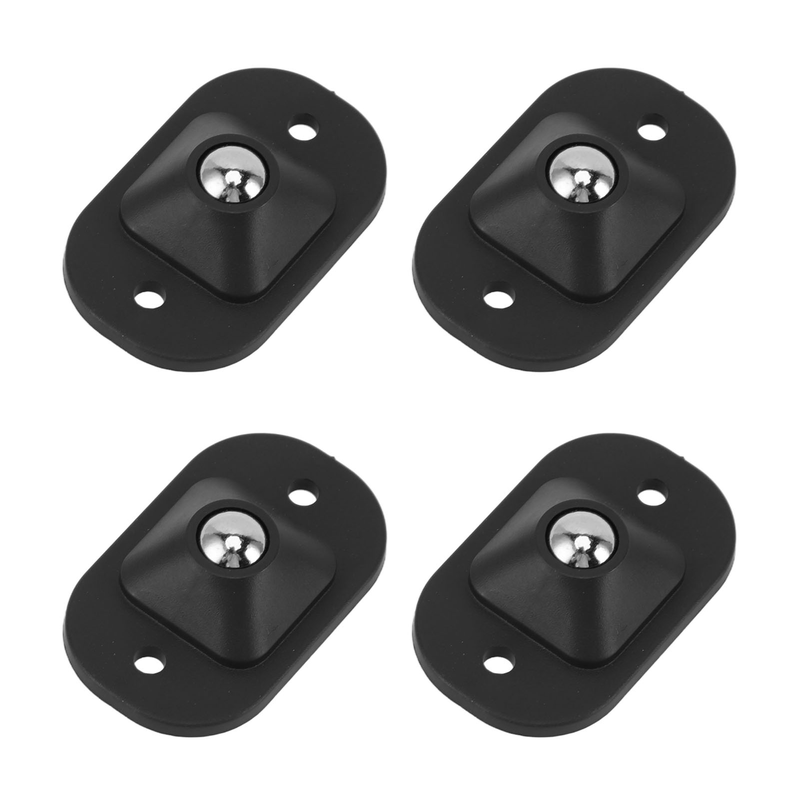 12 Mini-lenkrollen Mit Selbstklebefunktion, Edelstahl, Universalrollen, 360°-drehung, Selbstklebend, Schwarz