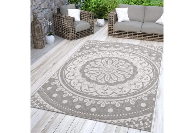 TT Home Teppich Diele, Esszimmer, Flur, Küche, Rechteckig, Höhe: 4 mm, In-& Outdoorteppich Wetterfest Garten Orientalisches Marokkanisches Bo