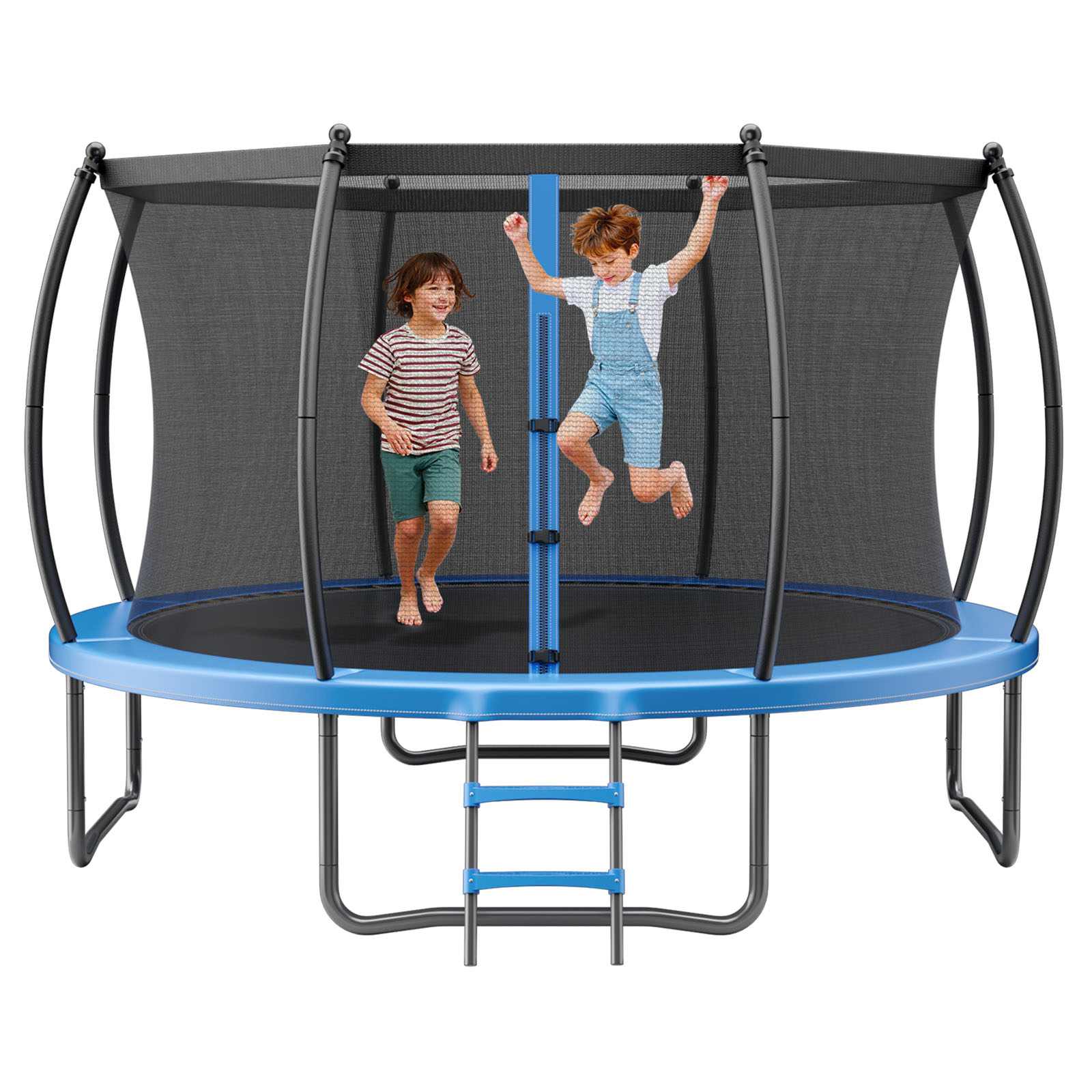Vevor Outdoor-trampolin 366 X 366 X 256 Cm, Freizeittrampolin, Astm-geprüft, Gartentrampolin Mit Sicherheitsnetz & Verdickter Polsterung, 181 Kg Tragkraft, Rostfreies Trampolin Für Kinder & Erwachsene