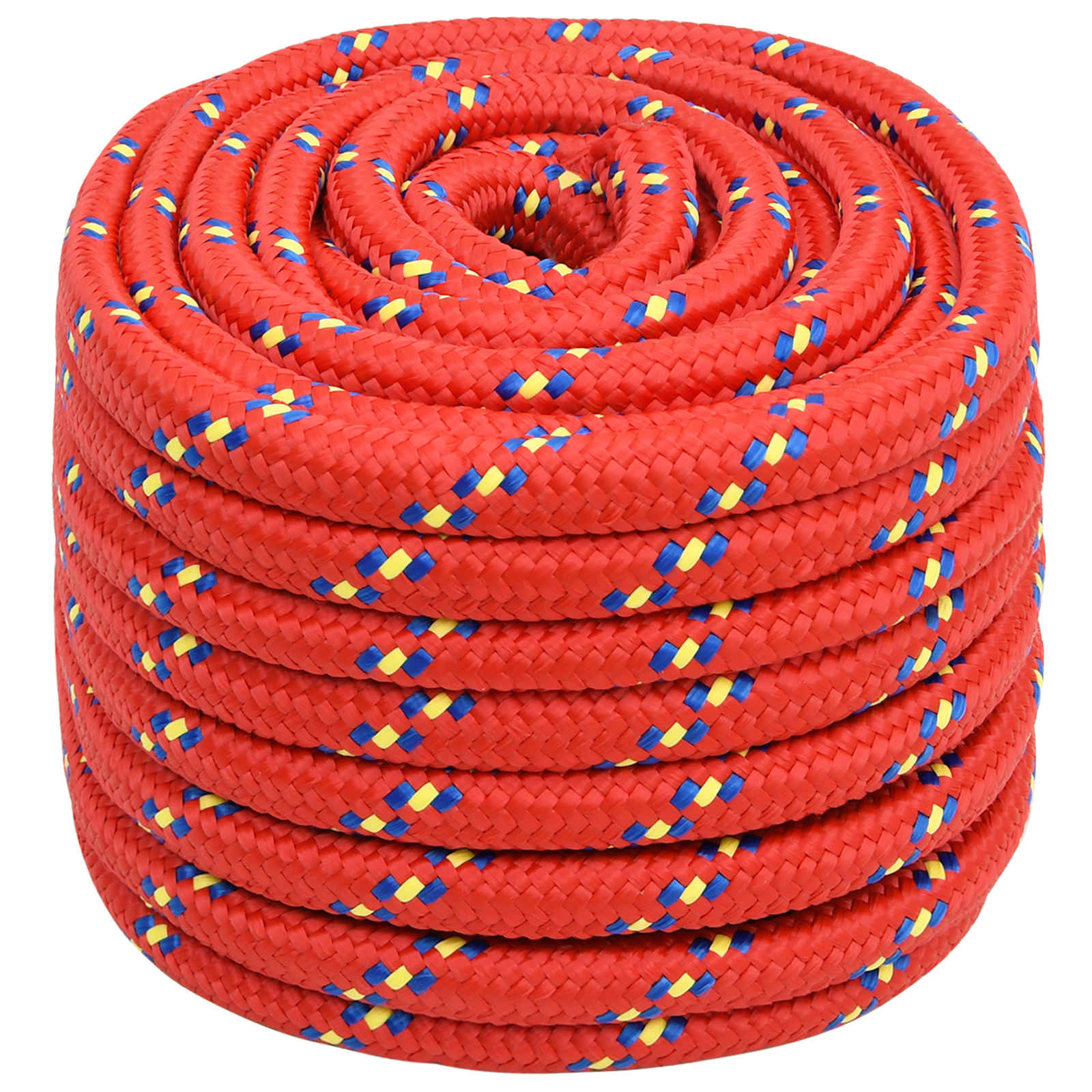 Mehrzweck-allzweckseil 20 Mm 25 M Rot Pp 2400 Kg Max. Traglast Vidaxl
