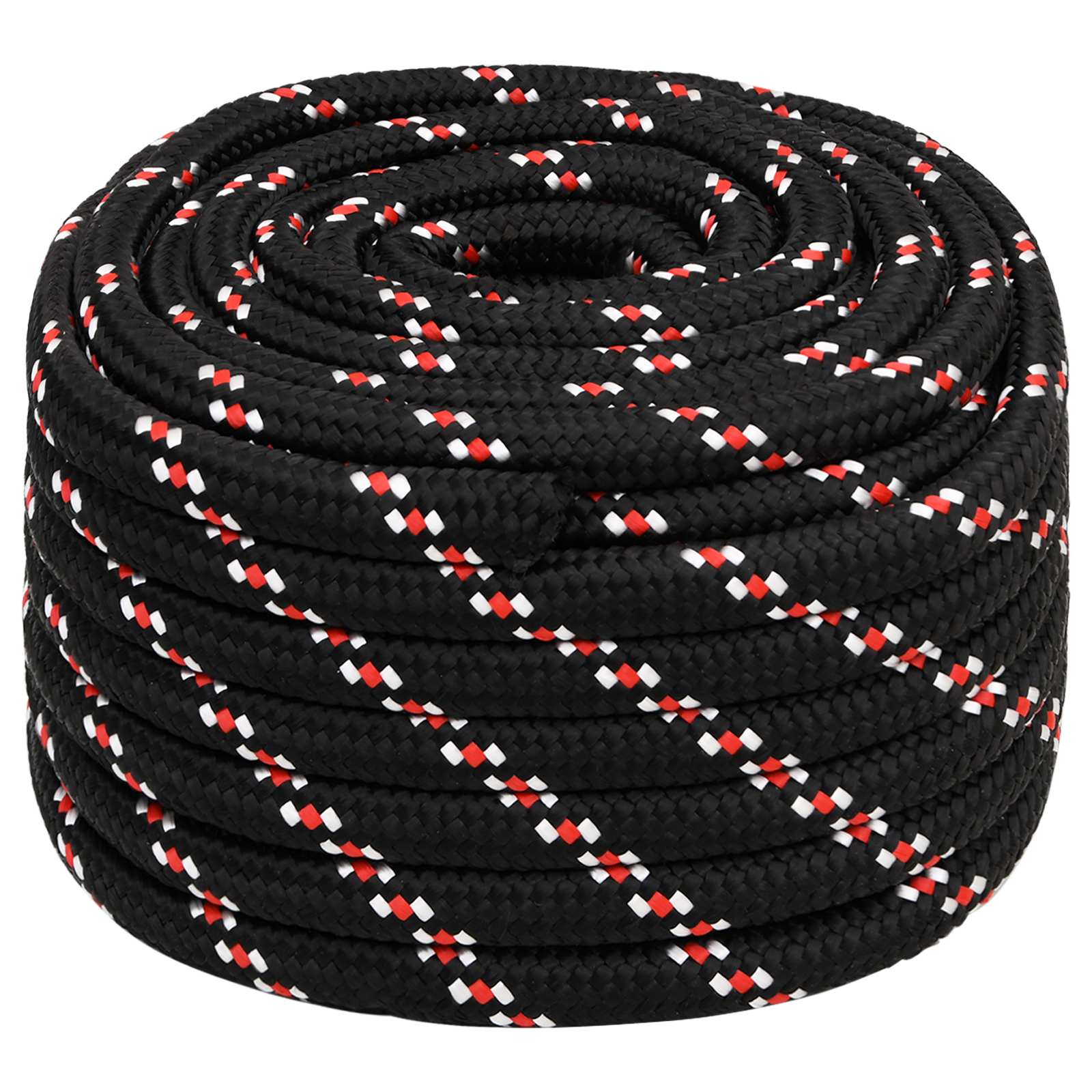 Mehrzweck-allzweckseil 20 Mm 25 M Schwarz Und Rot Pp Vidaxl