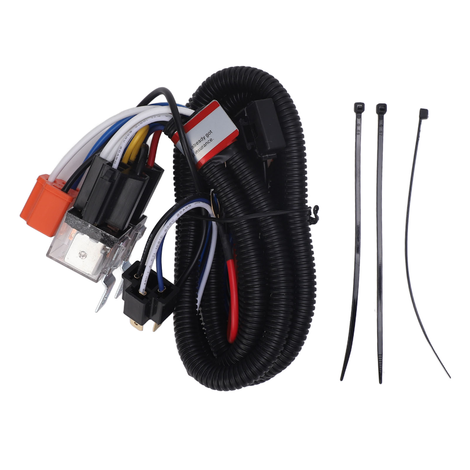 Cocoarm H4 Scheinwerfer-relais-kabelbaum, 7x6 Led-scheinwerfer-verkabelungssatz, Plug & Play, Doppelte Massebefestigung Für Pickup-trucks Von 1988-1995