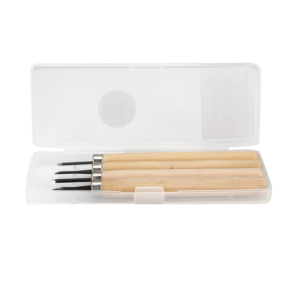 4-teiliges Holzschnitzmesser-schärfset – Gummipads – Werkzeugset – Nr. 1