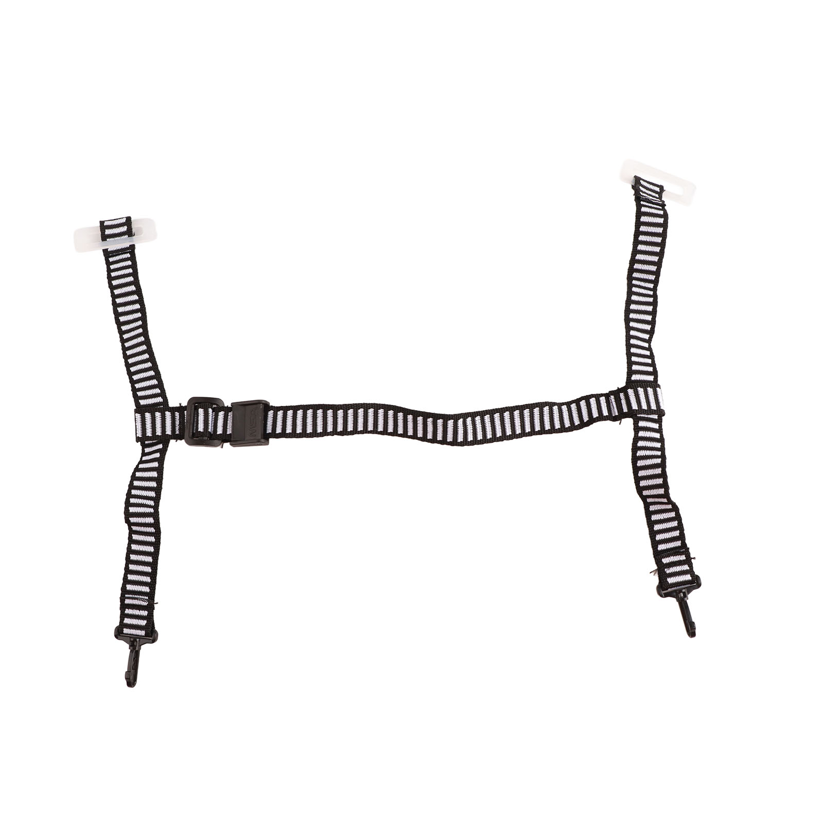 Mentonnière Casque Sécurité Forme Y 28cm Extensible Noir Et Blanc Blocage Universel 4 Points