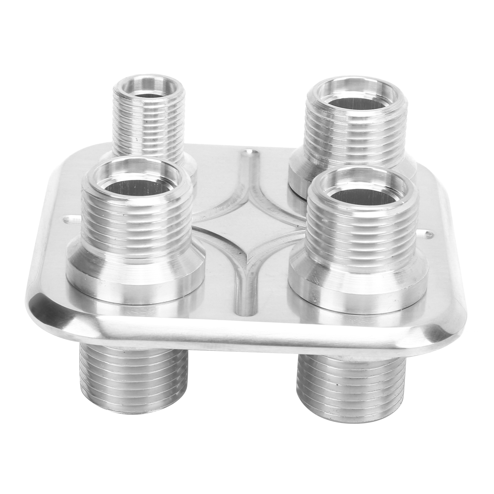 Raccord Tuyau Cloison Climatisation 4 Ports Pour Voiture, Modification Universelle Gm Performance Argent