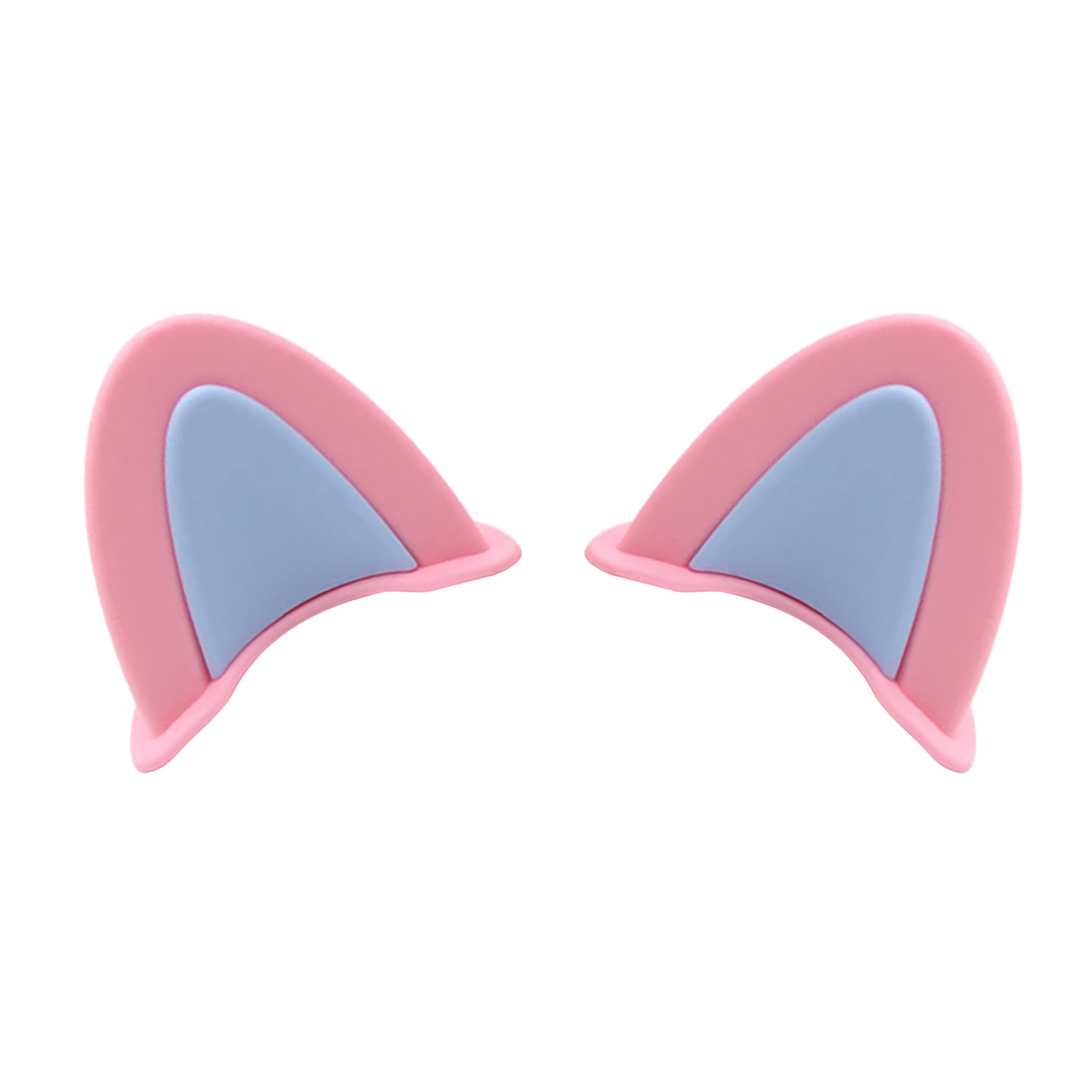 Niedliche, Kreative Pvc-katzenohren-aufkleber Für Motorradhelmbezüge, Rosa Und Blau.