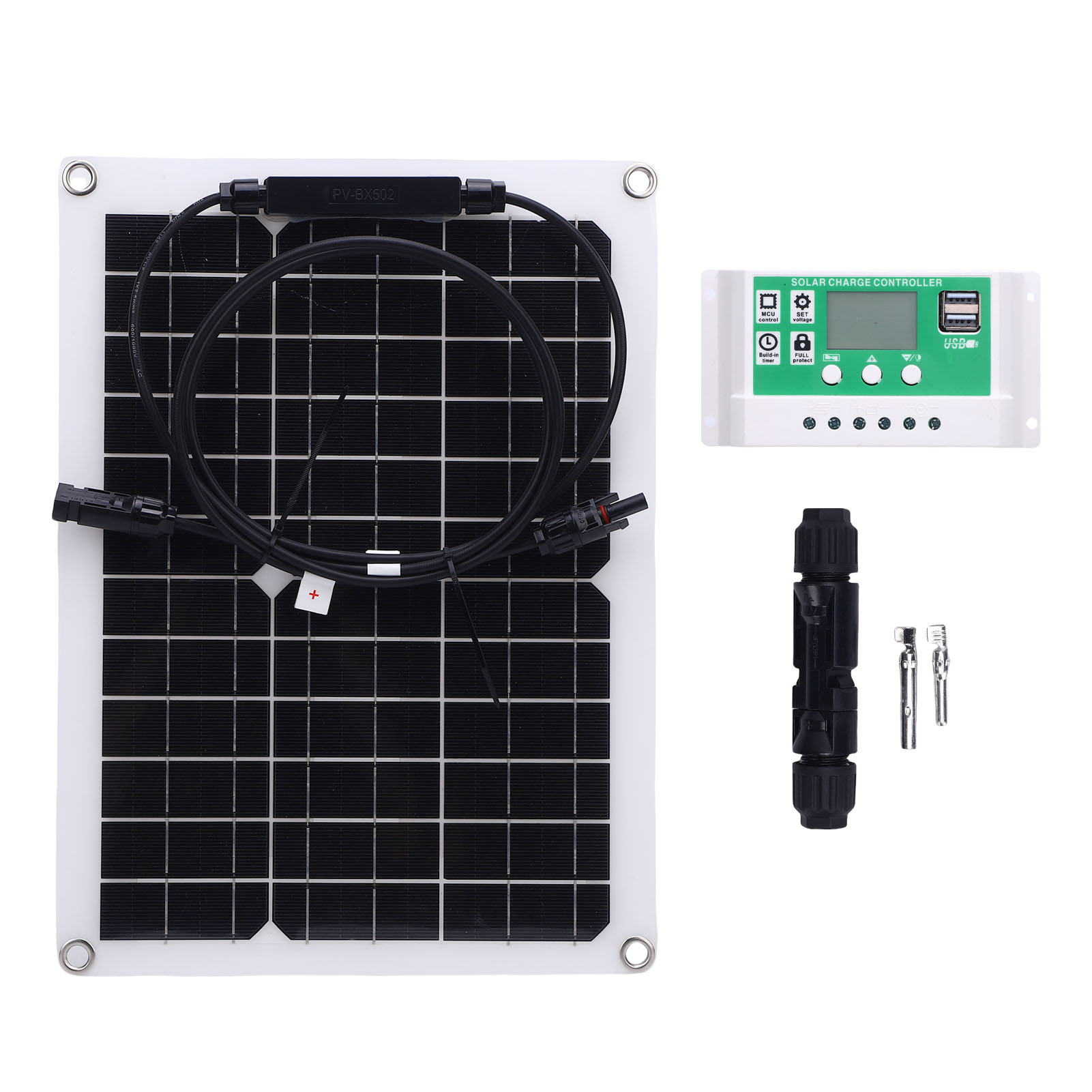 15w/18v Solarladegerät Mit Regler – Multifunktional, Regendicht, Für Gewächshaus Und Camping