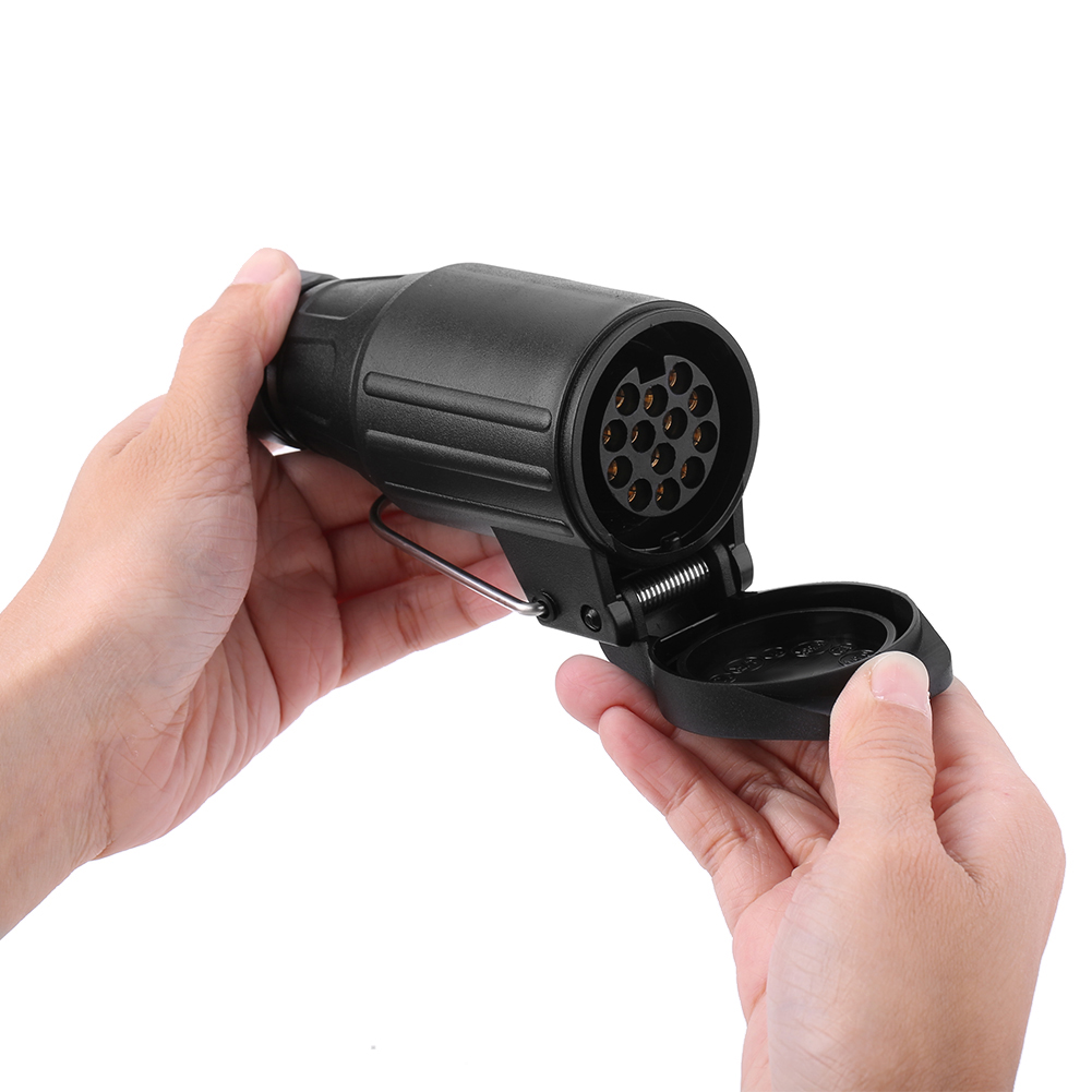 12v 13-poliger Kunststoff-anhängersteckdosen-adapter Für Wohnwagen Und Anhänger