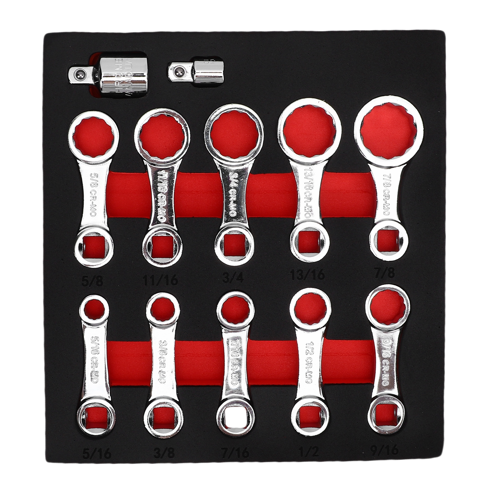 12-teiliges 3/8"-drehmomentschlüssel-adapterset – Chrom-vanadium-stahl, Verlängerungen