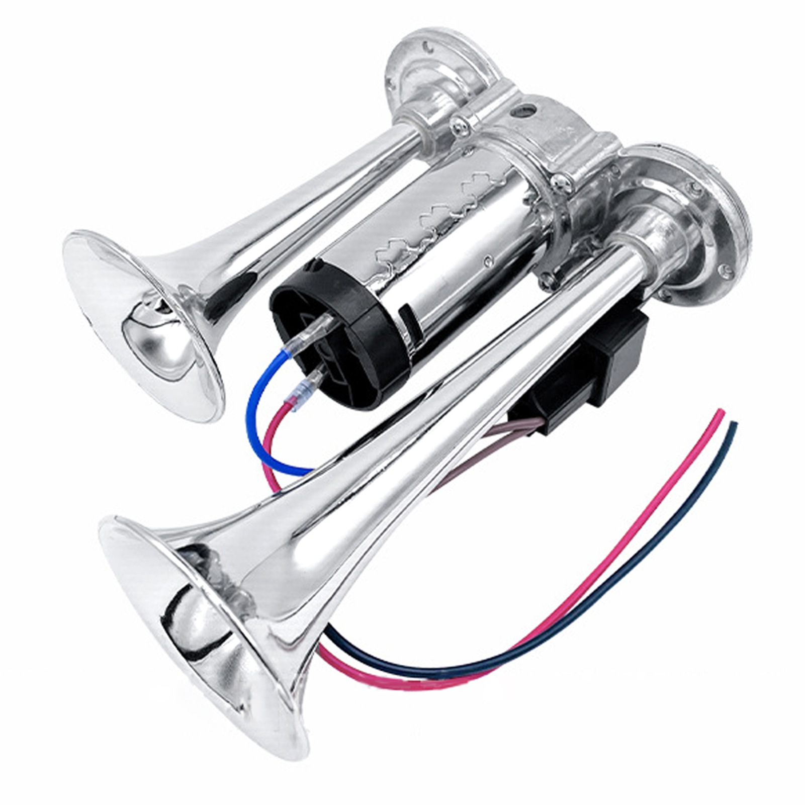 Aramox 600db Doppelhörner, Superlautes Hupen-set Mit Kompressor, Universelle 12v-hupen Für Lkws, Pkws Und Motorräder (silber)