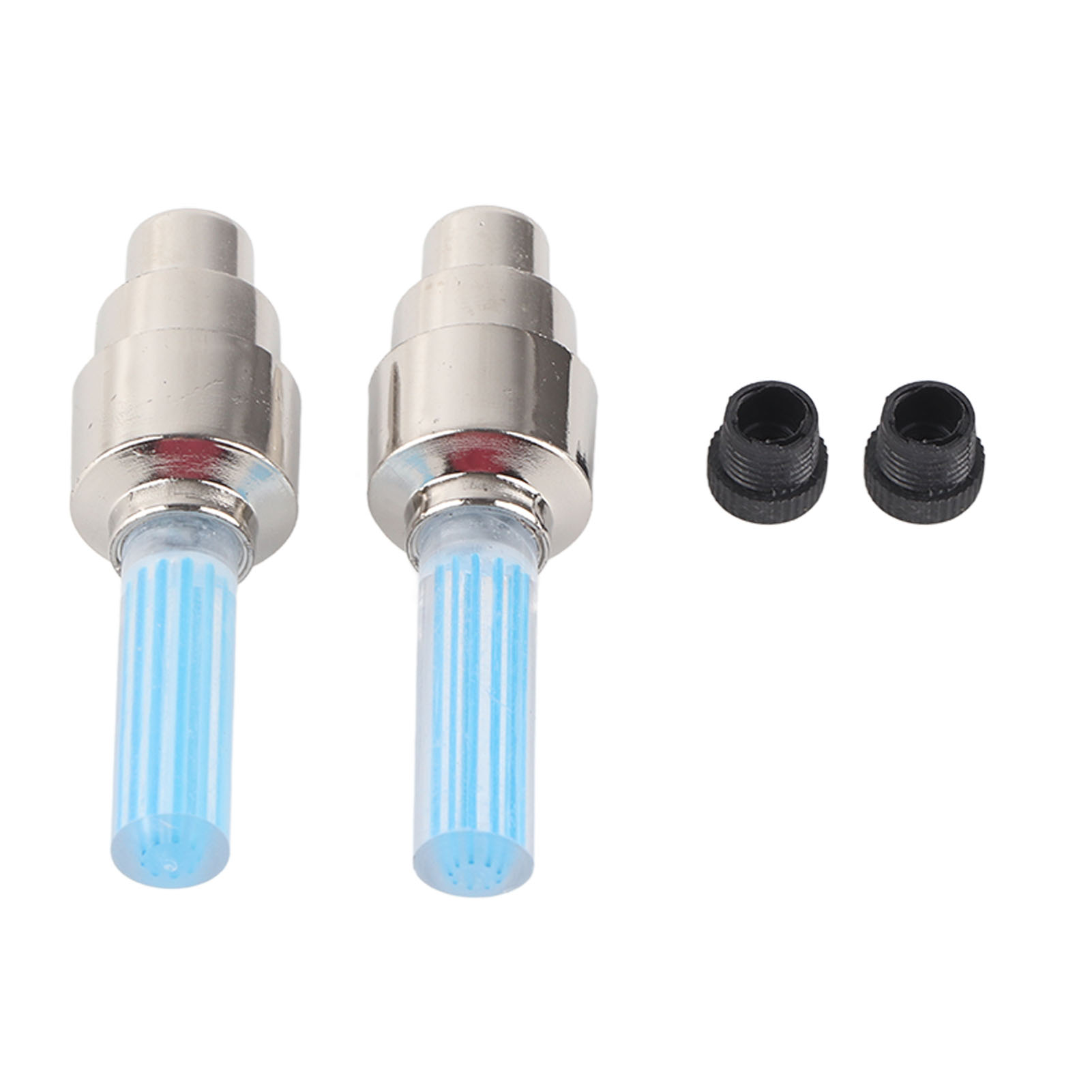 Bouchon Valve Pneu Vtt Avec Lumière Led, Buse Lumineuse Et Noyau Roue Bleu