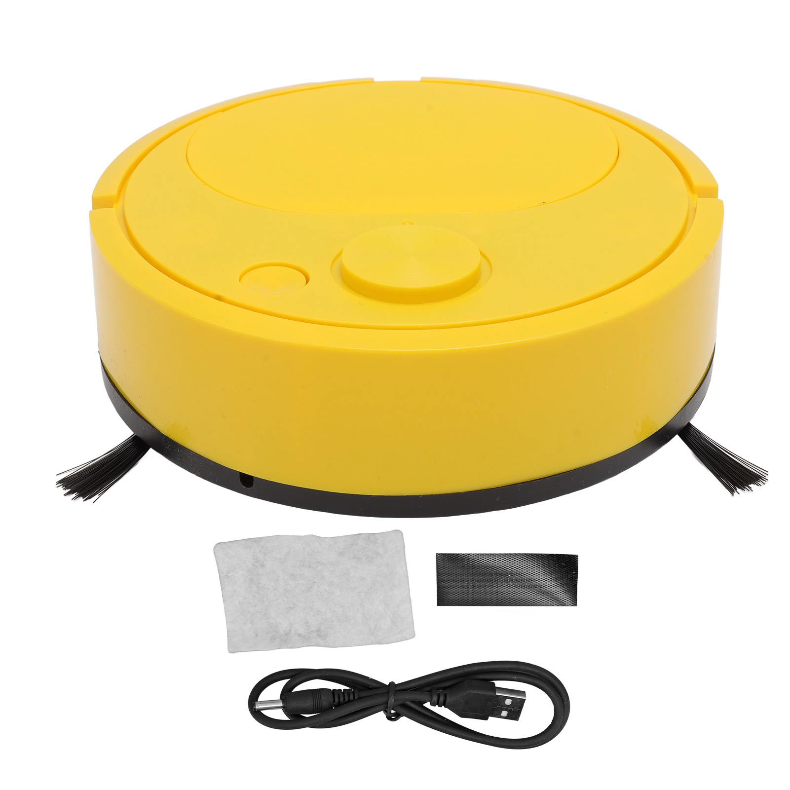 Robot Aspirateur Multifonctionnel Chargeur Usb, Mini Balayage Intelligent Parquet Et Tapis, Jaune