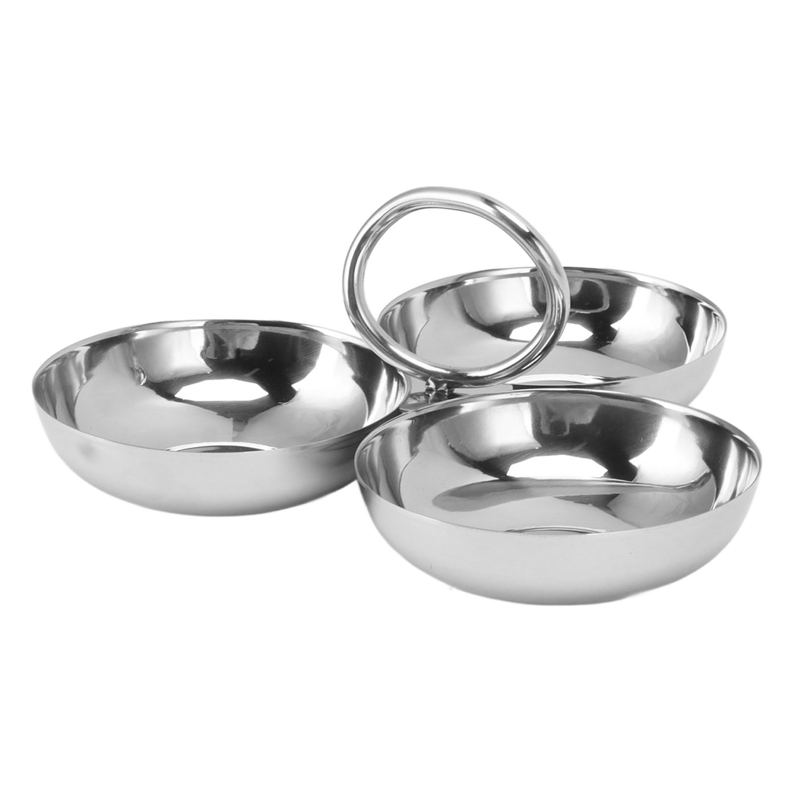 Assiette Collation Inoxydable 304 Durable Facile À Nettoyer 3 En 1 Pour Fruits Et Noix Type 2