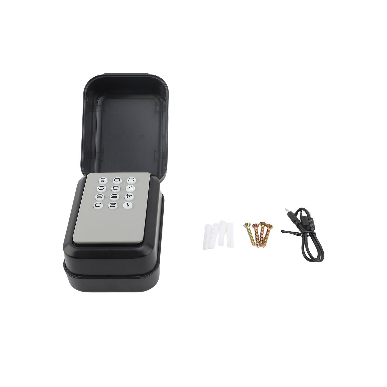 Smart Key Safe, Smartphone-app, Pin-code, Einmalpasswort-entsperrung, Teilbare Kombination, Sicherer Mietlagerraum, Grau.