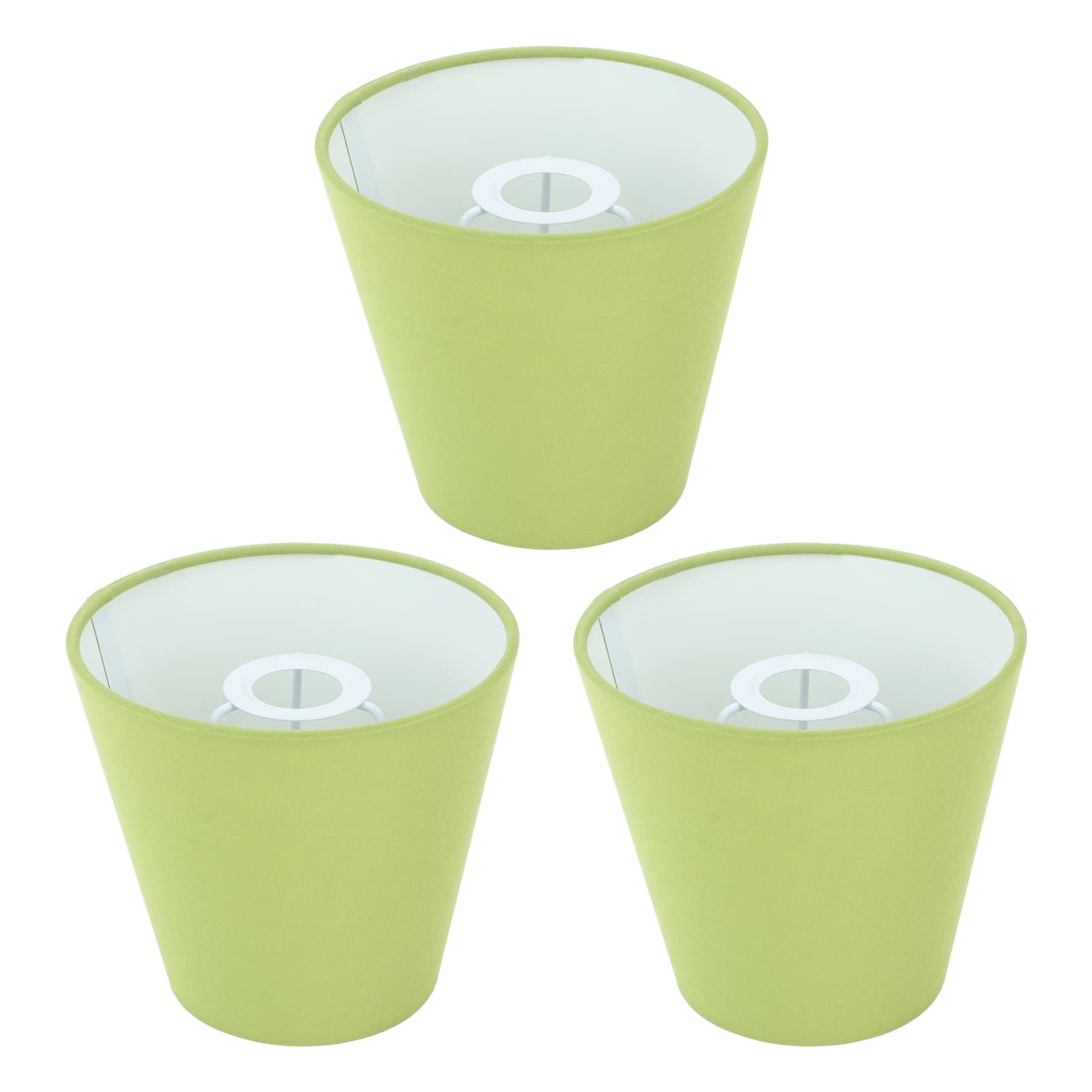 Set Aus 3 Grünen Stofflampenschirmen Mit Polka-dots, Hohe Lichtdurchlässigkeit, Innovativ, Staubdicht, Leicht Und Sicher, Ideal Für Hotels, Studios Und Clubs.