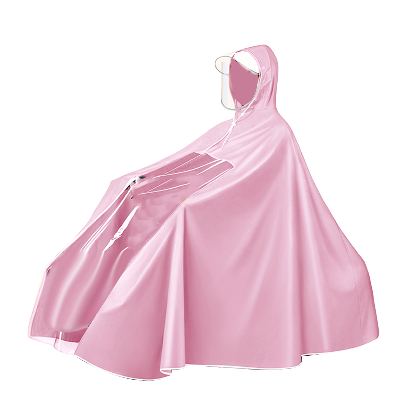Batterie Électrique Vélo Imperméable Poncho Pluie Long Corps Complet Réutilisable 3xl Rose