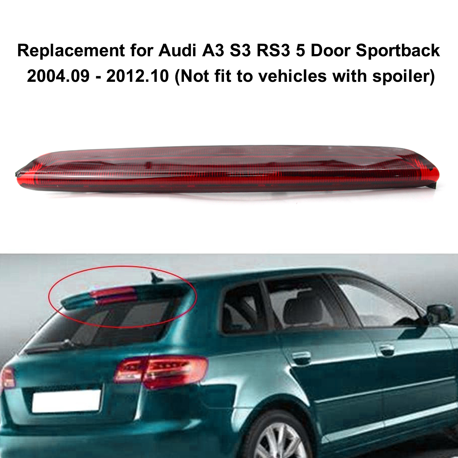 Led-bremsleuchte (dritte Leuchte) Für Audi A3/s3/rs3 Sportback (8p) 2004–2012 – Teilenummer 8p4945097c