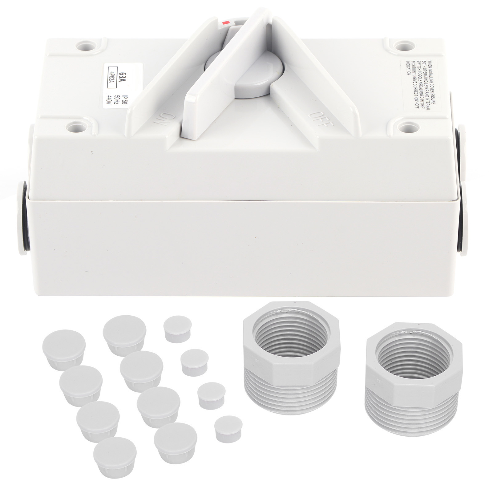 Haofy Industrial Supply Staubdichter Trennschalter, 3-phasiger 4-stufiger Wetterfester Handschalter Für Fabriken (cf-4p63a)