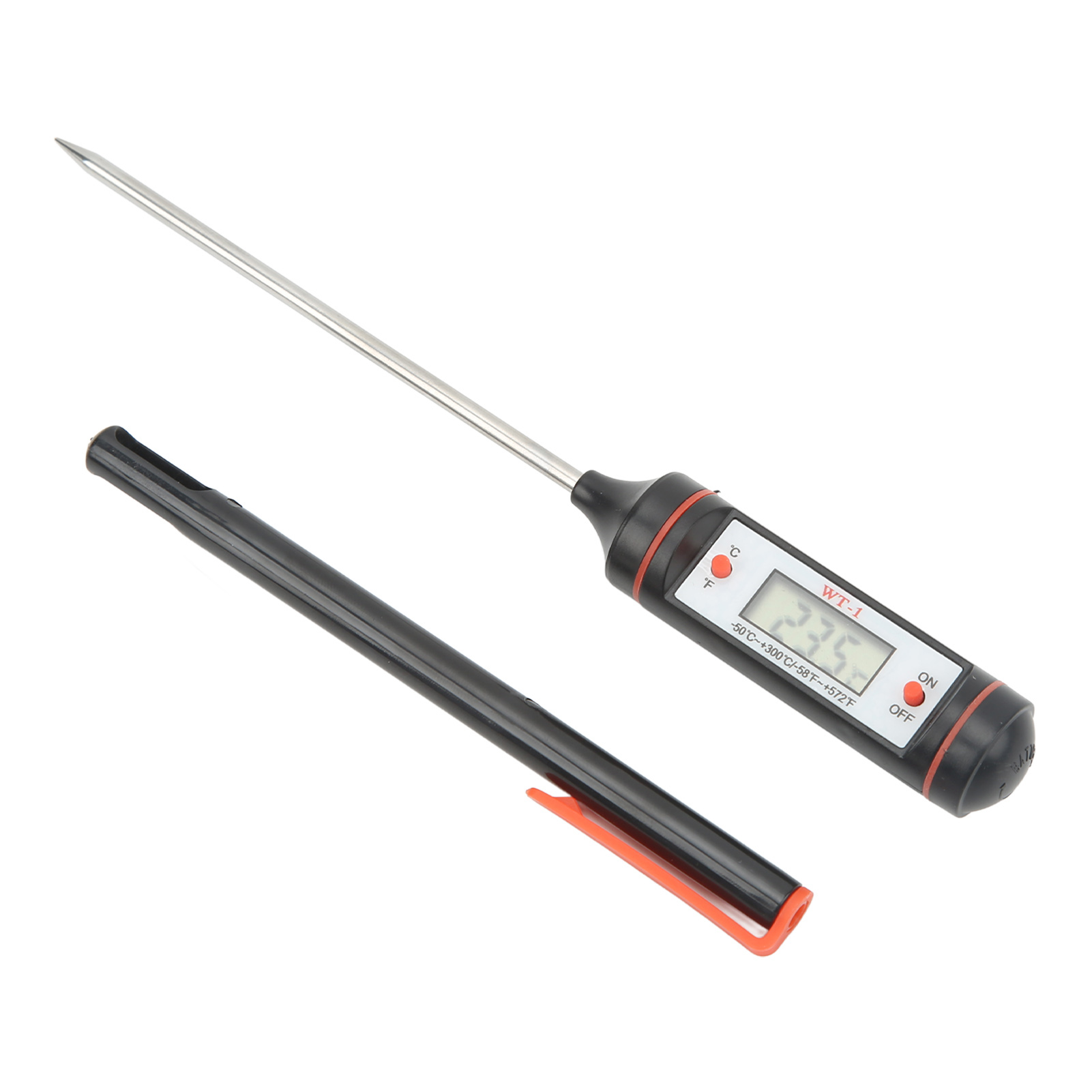 Thermomètre Facile À Utiliser Sonde Précise Résistante Rayures Abs Pour Climatiseur Voiture