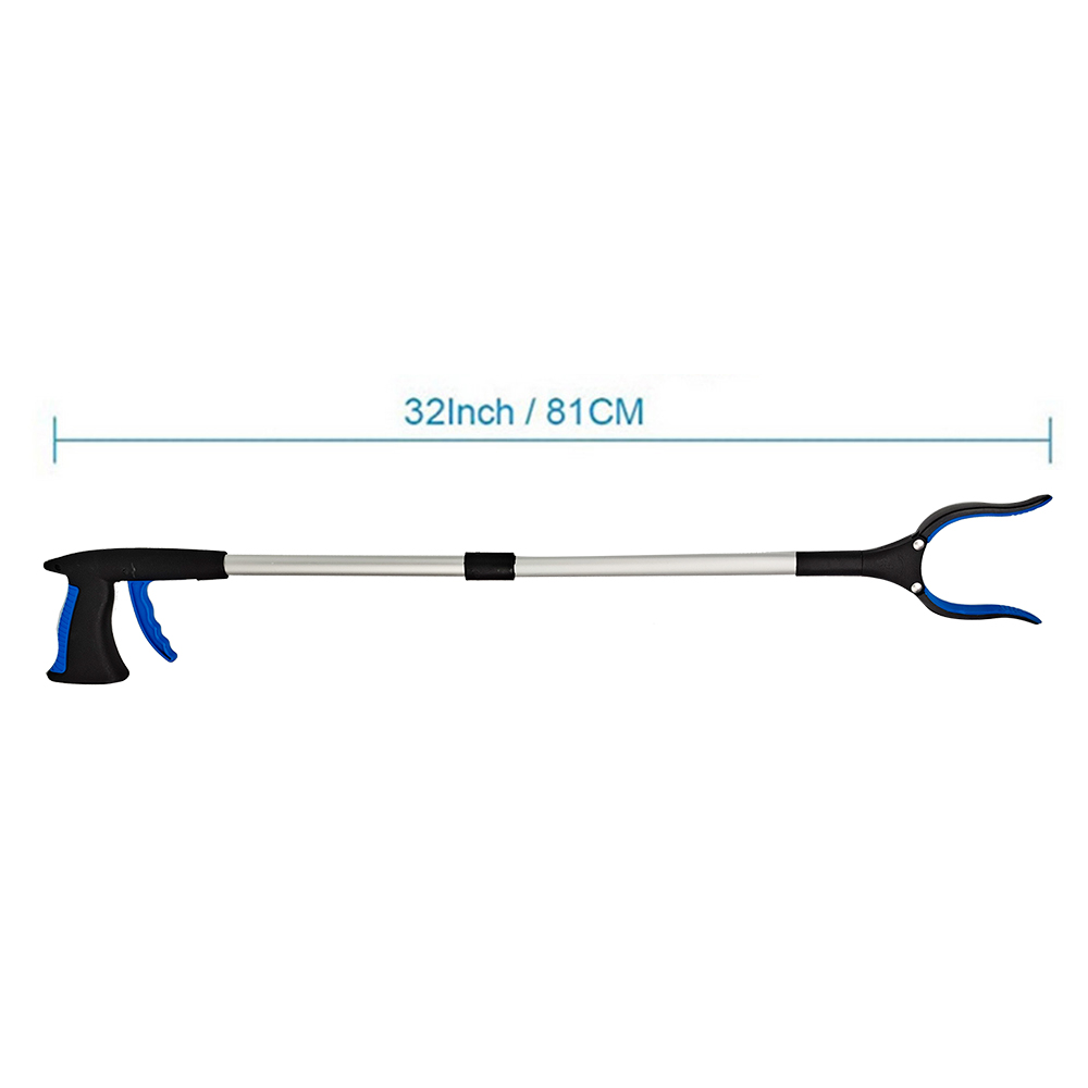 Outil Ramassage Pliable 32 Pouces Aide Atteinte Aluminium Pince Rotative Caoutchouc Pour Seniors