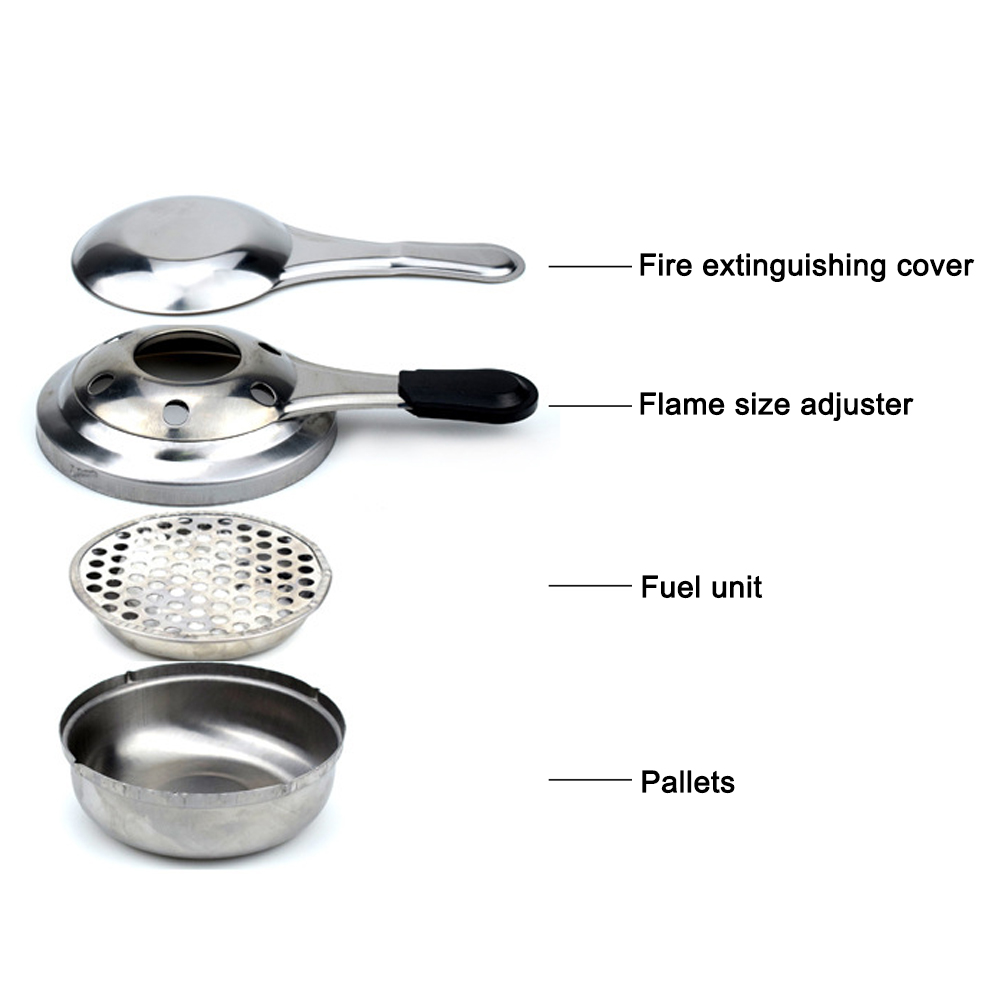Poêles Alcool Camping Inoxydable Portables Pour Pique-nique, Barbecue Et Cuisine Plein Air