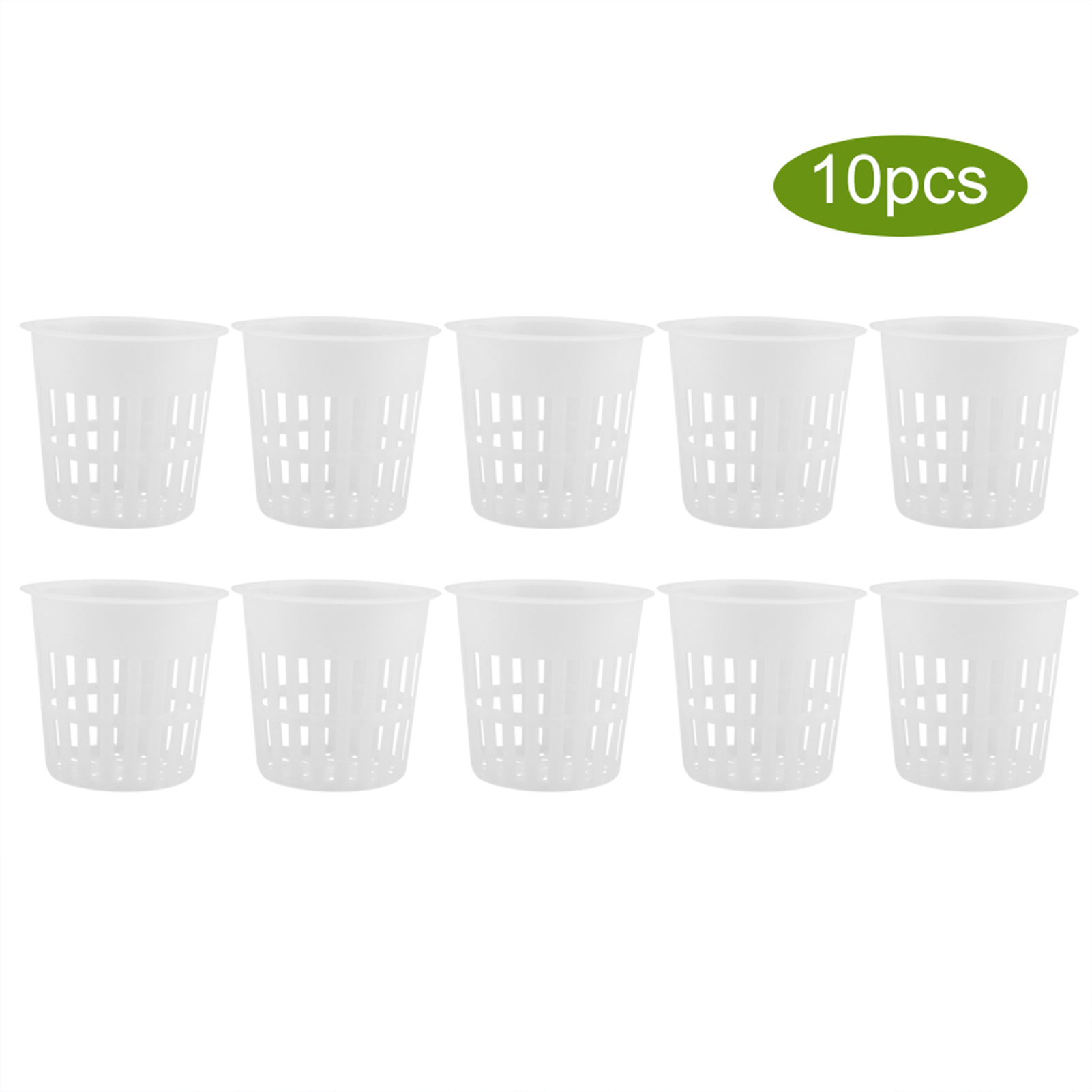 Set Mit 10 Perforierten Netztöpfen – Weiß – Für Hydrokultur/aerokultur/orchideenzucht