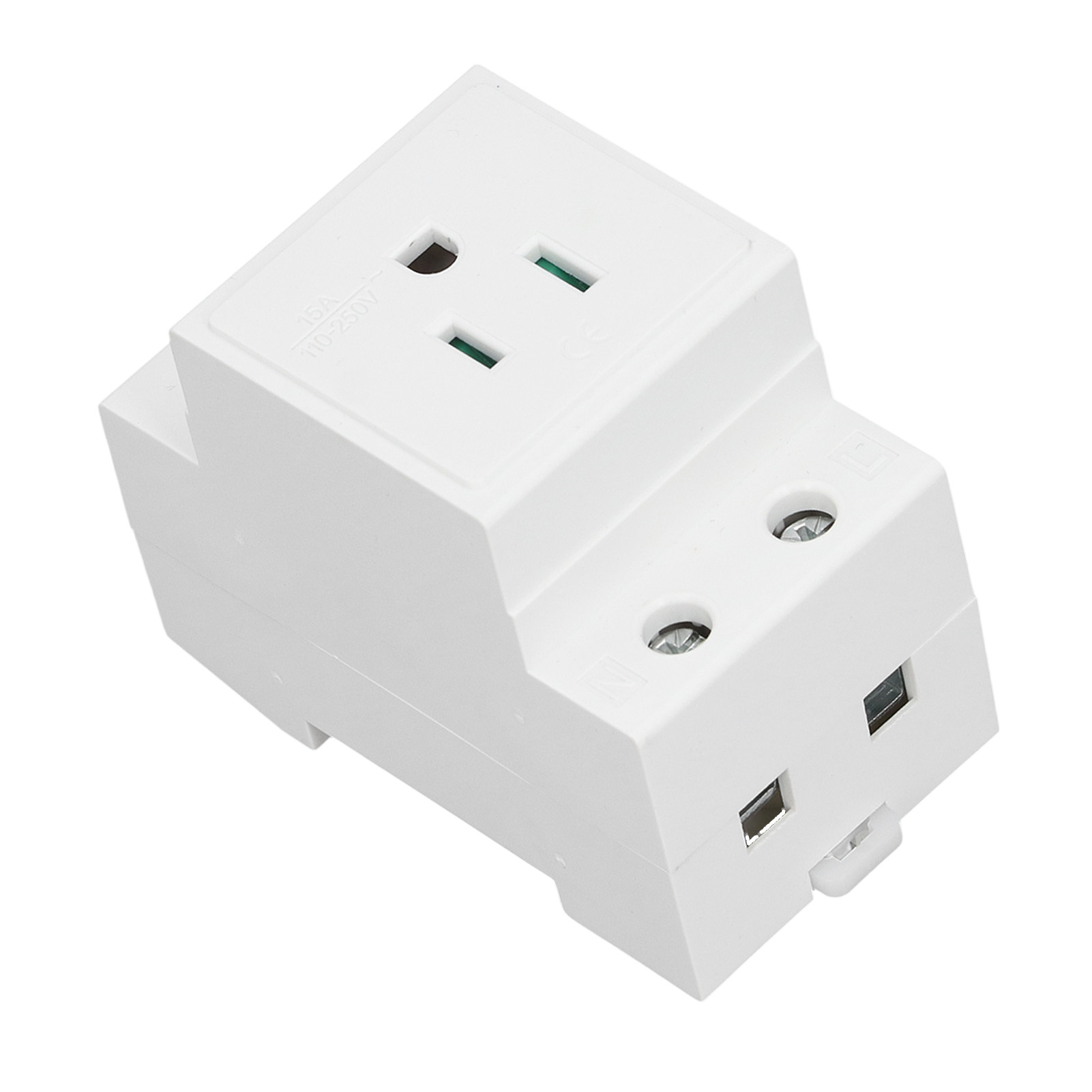 Prise Rail Din Avec Contact Protection Intégré Et Terre Pour Panneau Distribution Us 110-250v 15a