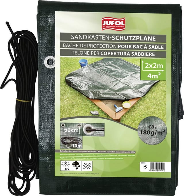Jufol Sandkasten Jufol Abdeckplane für Sandkasten 2 x 2 m = 4 m² -