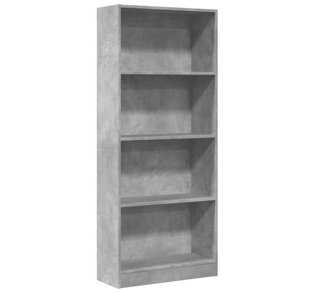 vidaXL Bücherregal Bücherregal Betongrau 60x24x143 cm Holzwerkstoff, 1-tlg.