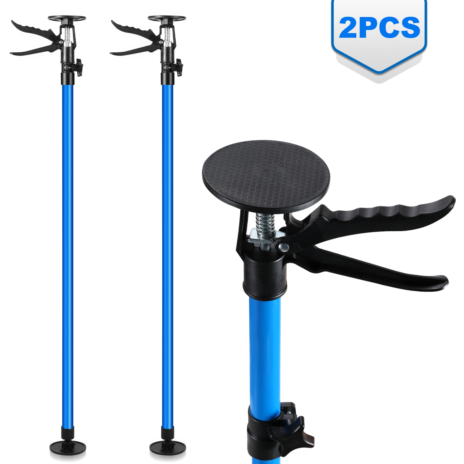 Tolletour 2 Stück Deckenstützen Montagestützen Einhandstützen 115 Bis 290 Cm Aus Stahl 50 Kg Je Stütze Für Trockenbau