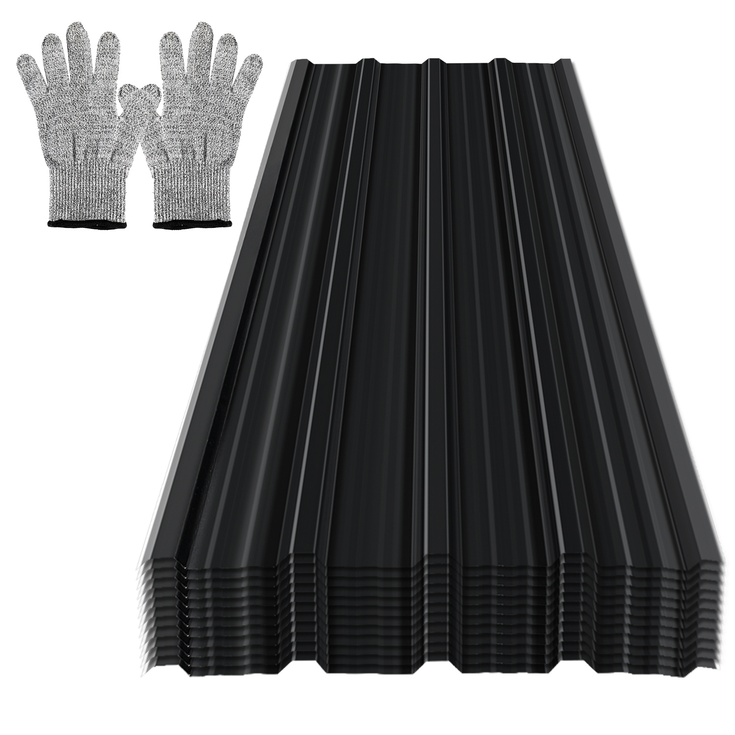 Tolletour 36er Trapezblech Dachplatten Anthrazit 129x46 Cm, Verzinktes Wellblech Für Halle, Schuppen & Carport
