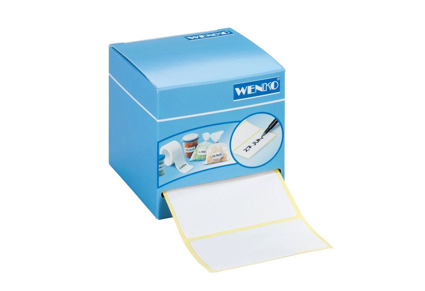 Maximex Küchenorganizer-Set Haftetiketten 500 Stk. in praktischer Spenderbox