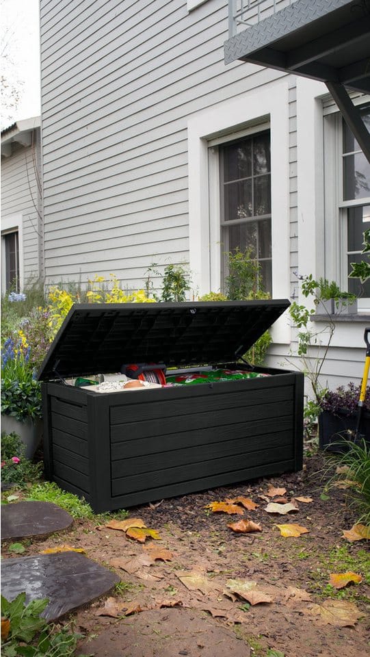 Keter Gartenbox "NORTHWOOD" 623L 157x72x69cm Deckel bis 270kg belastbar, abschließbar