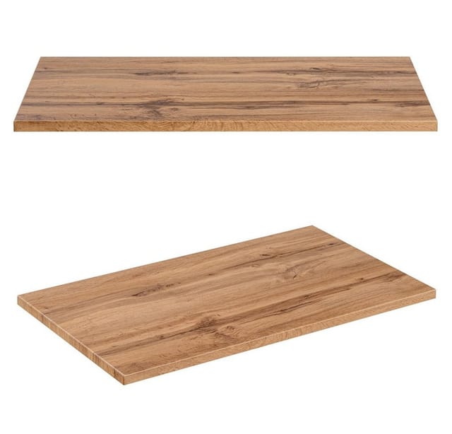 Lomadox Badmöbel-Set ADELAIDE-56-CASHMERE, (Spar-Set, 2-St., Waschtisch Hochschrank Keramikwaschbecken), 80cm Waschtisch, kaschmir und Eiche mit gerillter Front