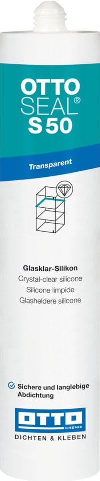 OTTO-Chemie Silikon Ottoseal S50 Glasklar-Silikon C30 glasklar 310ml, 1K-Silikon-Dichtstoff auf Acetat-Basis
