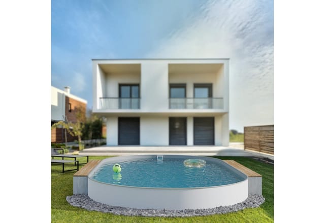 Fresh-Pool Ovalpool Fresh-Pool Profi Stahlwandpool Set oval, 525x320x1 (1-tlg), verzinkte Stahlwand
