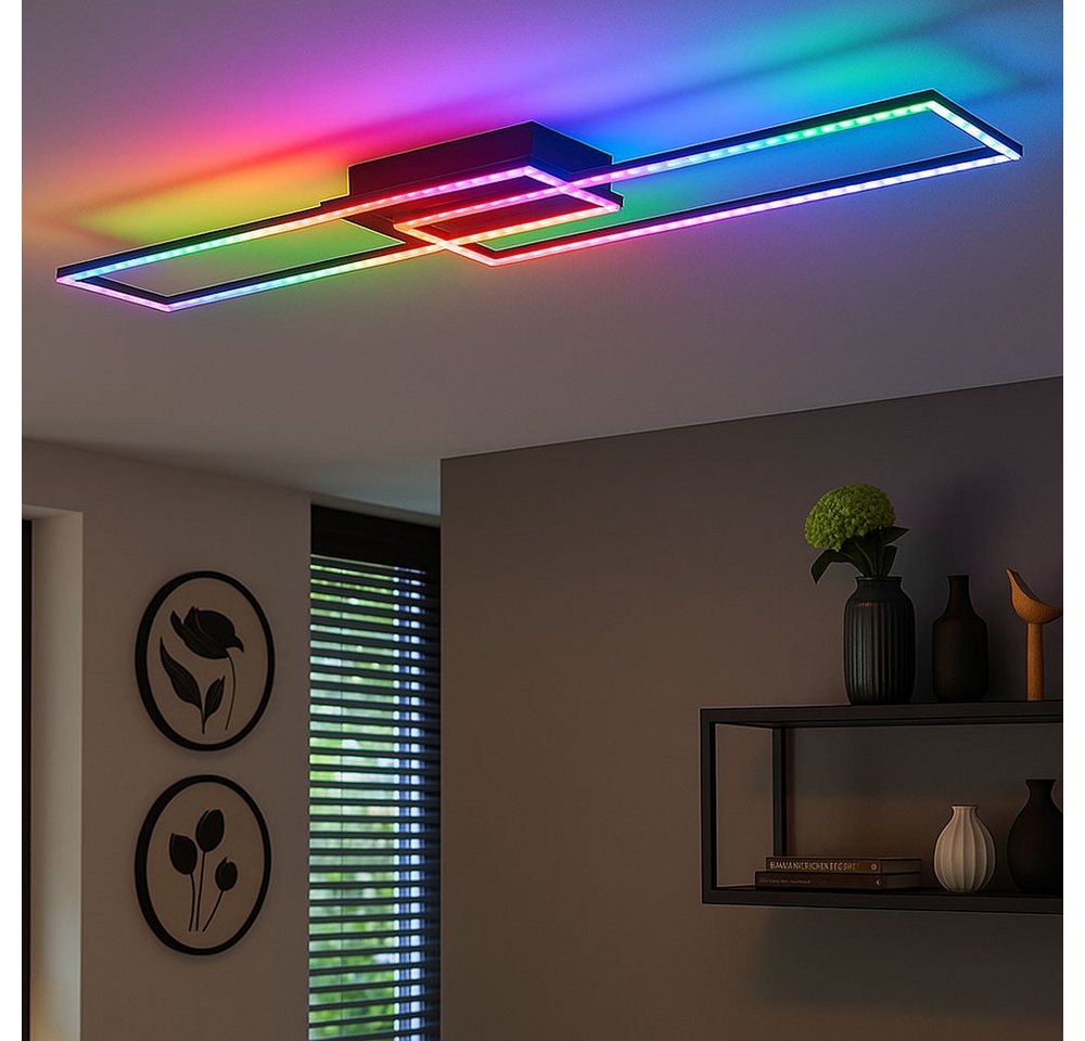 Leuchten Direkt Led Deckenleuchte Felix60 Stahl 121 X 29,5 Cm Dimmbar Rgbw Deckenleuchte Bild 3