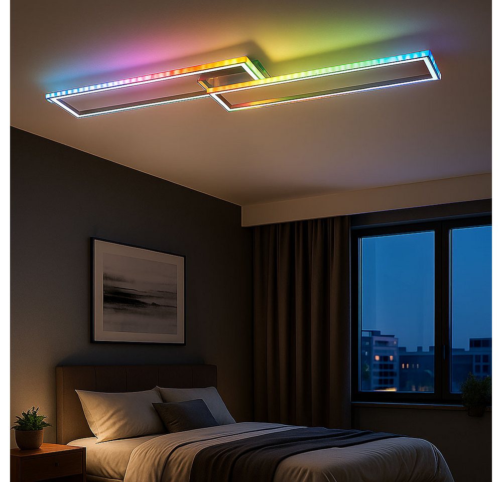 Leuchten Direkt Led Deckenleuchte Felix60 Stahl 121 X 29,5 Cm Dimmbar Rgbw Deckenleuchte Bild 4