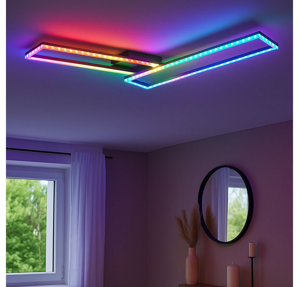 Leuchten Direkt Led Deckenleuchte Felix60 Stahl 121 X 29,5 Cm Dimmbar Rgbw Deckenleuchte Bild 5